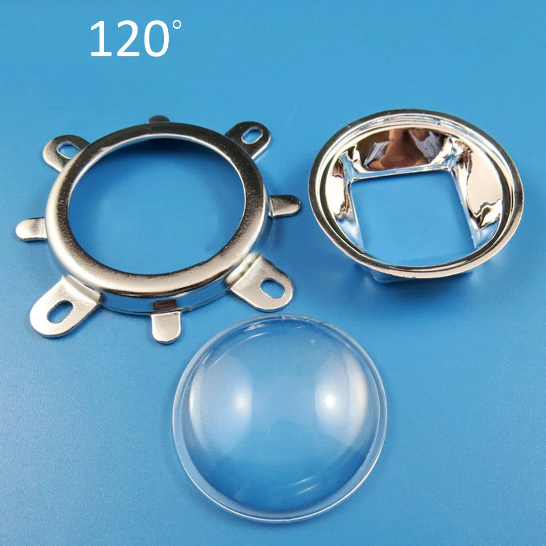 

Water Clear Glass Lens + 50mm Reflector Collimator + Fixed Bracket For 20W 30W 50W 70W 100W LED Light 60 /120 Degree