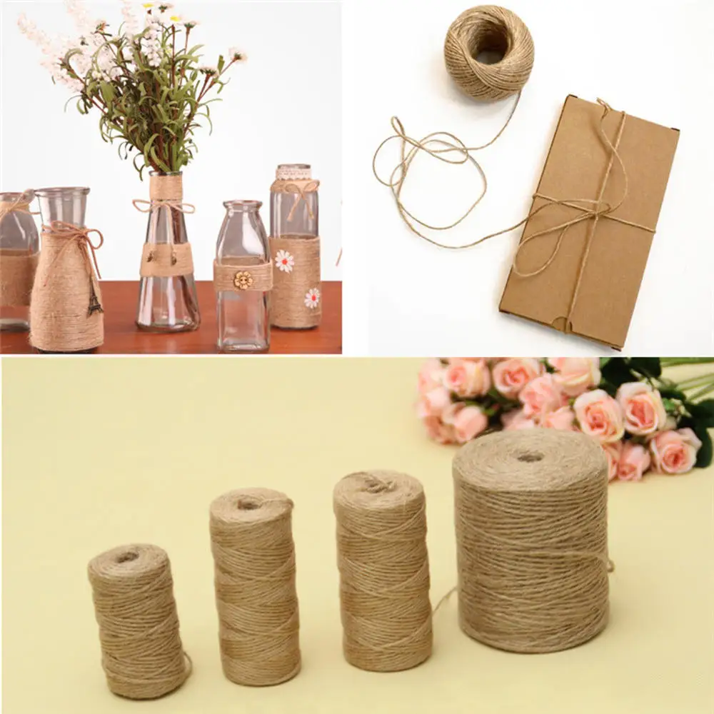 20/80/100m/roll Retro Natural Hemp Rope Jute Twine Burlap String Wrapping Cords Thread DIY Handmade Tying Thread Macrame Cord
20/80/100m/roll Retro Natural Hemp Rope Jute Twine Burlap String Wrapping Cords Thread DIY Handmade Tying Thread Macrame Cord