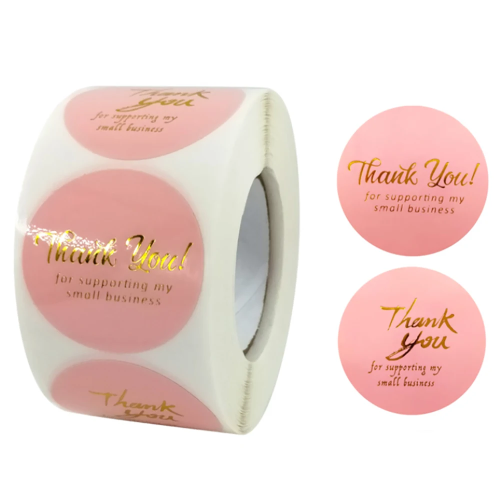 3.8cm/1.5inch Pink Thank You For Supporting My Small Business Sticker Gold Foil Front For Wedding Envelope Seal Labels Gift Tags
3.8cm/1.5inch Pink Thank You For Supporting My Small Business Sticker Gold Foil Front For Wedding Envelope Seal Labels Gift Tags