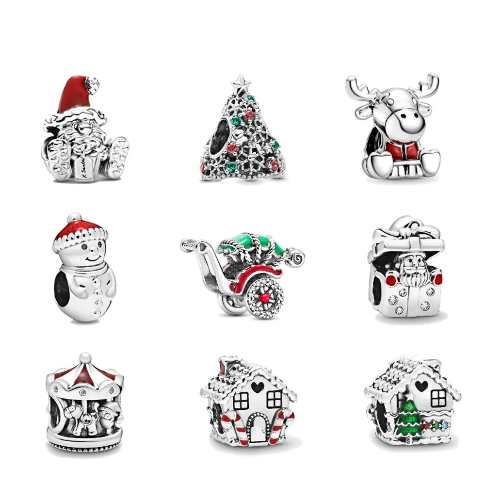 Fit Original Pandora charms bracelet beads S925 sterling silver Hot Christmas Tree Reindeer Christmas Beaded Women Pop Jewels
Fit Original Pandora charms bracelet beads S925 sterling silver Hot Christmas Tree Reindeer Christmas Beaded Women Pop Jewels