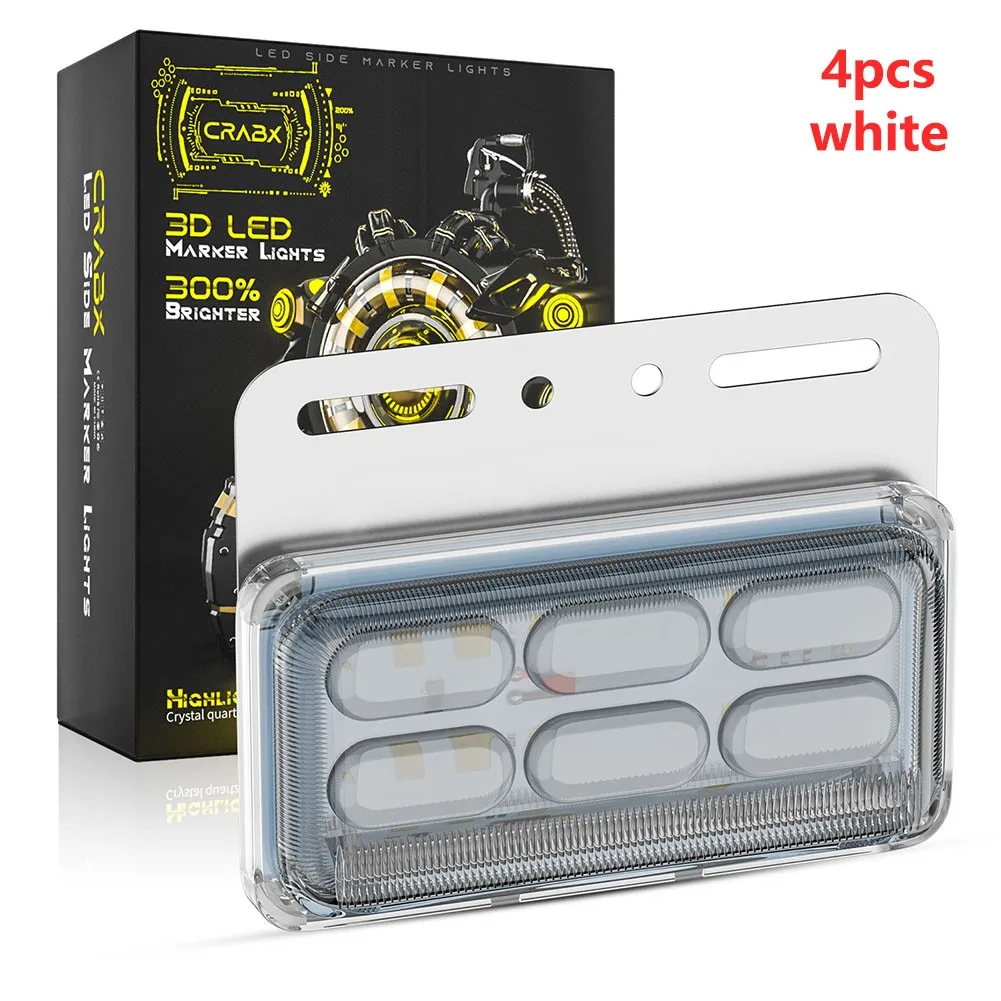 4PCS LED Car Side Marker Warning Lights Flashing Lamp Waterproof 6500K ABS Colorful For Truck Car Lights Accessories Parts
4PCS LED Car Side Marker Warning Lights Flashing Lamp Waterproof 6500K ABS Colorful For Truck Car Lights Accessories Parts
