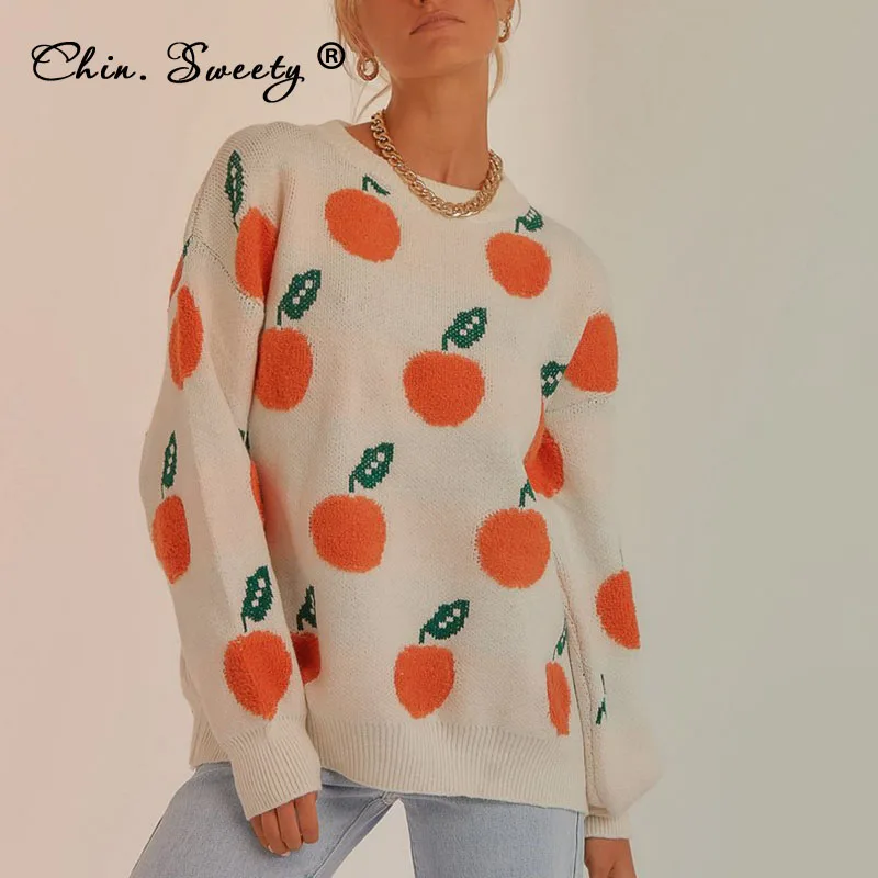 Knitted O-neck Printed Women Sweaters Pullover Casual Long Sleeve 2021 Autumn Drop Shoulder Female Sweater Ladies Sweet Knitwear
Knitted O-neck Printed Women Sweaters Pullover Casual Long Sleeve 2021 Autumn Drop Shoulder Female Sweater Ladies Sweet Knitwear