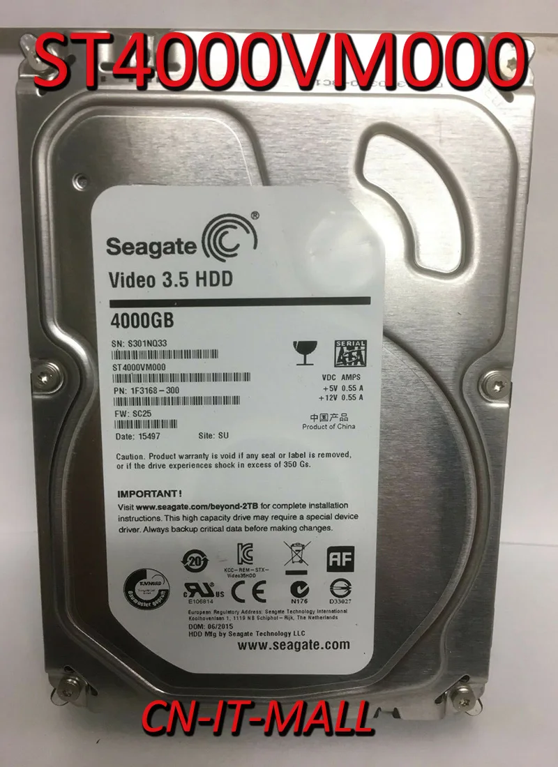 Seagate ST4000VM000 4TB 5900 RPM 64MB Cache SATA 6.0Gb/s 3.5" Internal Hard Drive
Seagate ST4000VM000 4TB 5900 RPM 64MB Cache SATA 6.0Gb/s 3.5" Internal Hard Drive