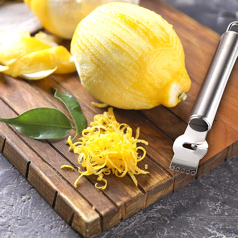 Lemon Peeler Stainless Steel Lemon Zester Grater Lime Orange Citrus Fruit Grater Peeling Knife Kitchen Gadgets Bar Accessories
Lemon Peeler Stainless Steel Lemon Zester Grater Lime Orange Citrus Fruit Grater Peeling Knife Kitchen Gadgets Bar Accessories