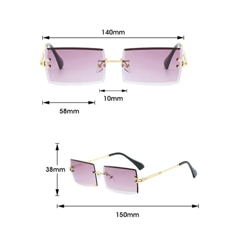 New Frameless Cut Edge Square Sunglasses Fashion Men and Women Small Color Sun Glasses
New Frameless Cut Edge Square Sunglasses Fashion Men and Women Small Color Sun Glasses