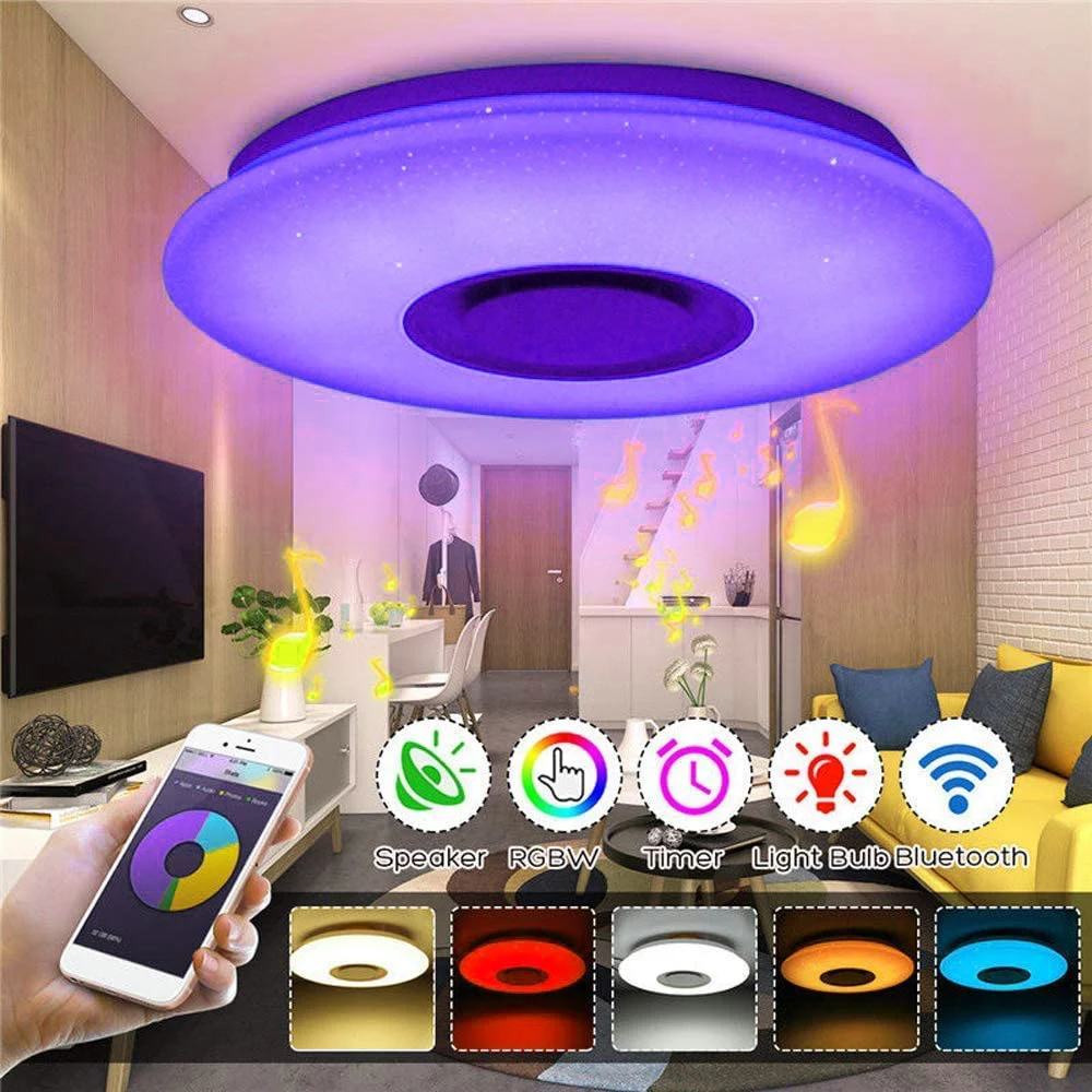 Bluetooth Speaker Ceiling lights WiFi Smart Starry Sky APP Control Dimmable Ceiling Light Wireless Music LED Ceiling Light D30
Bluetooth Speaker Ceiling lights WiFi Smart Starry Sky APP Control Dimmable Ceiling Light Wireless Music LED Ceiling Light D30