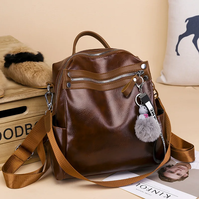 2021 Fashion Women's Backpack High Quality Soft Pu Waterproof Luxury Brand Multifunction Leisure Travel Small School Bag
2021 Fashion Women's Backpack High Quality Soft Pu Waterproof Luxury Brand Multifunction Leisure Travel Small School Bag