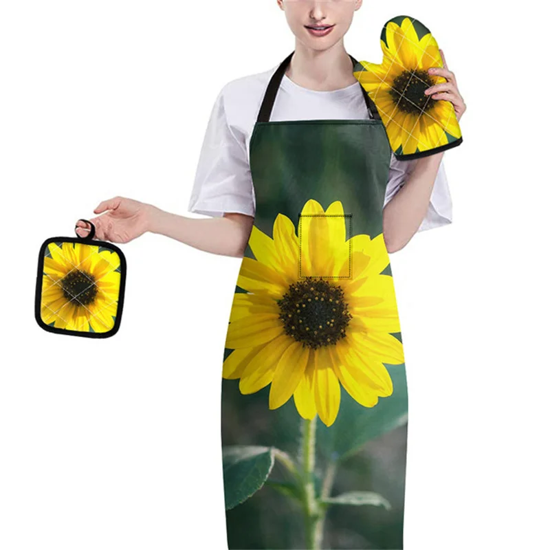 Sunflower Printed Women Baking Gloves Insulation Mat Microwave Oven Cooking Mitts Nordic Kitchen Baking Potholders Decoration
Sunflower Printed Women Baking Gloves Insulation Mat Microwave Oven Cooking Mitts Nordic Kitchen Baking Potholders Decoration