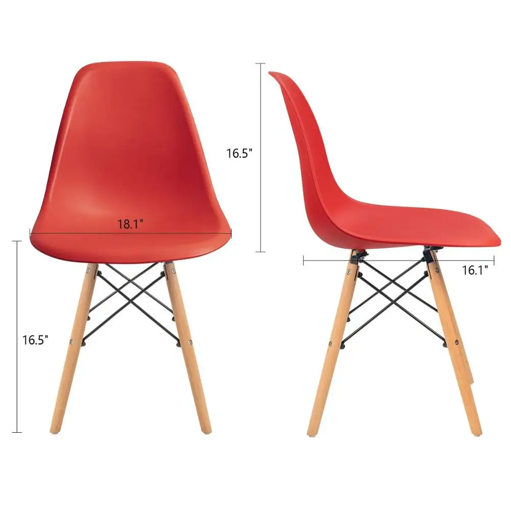 Скандинавский стул для столовой современный пластиковый с оранжевой раковиной