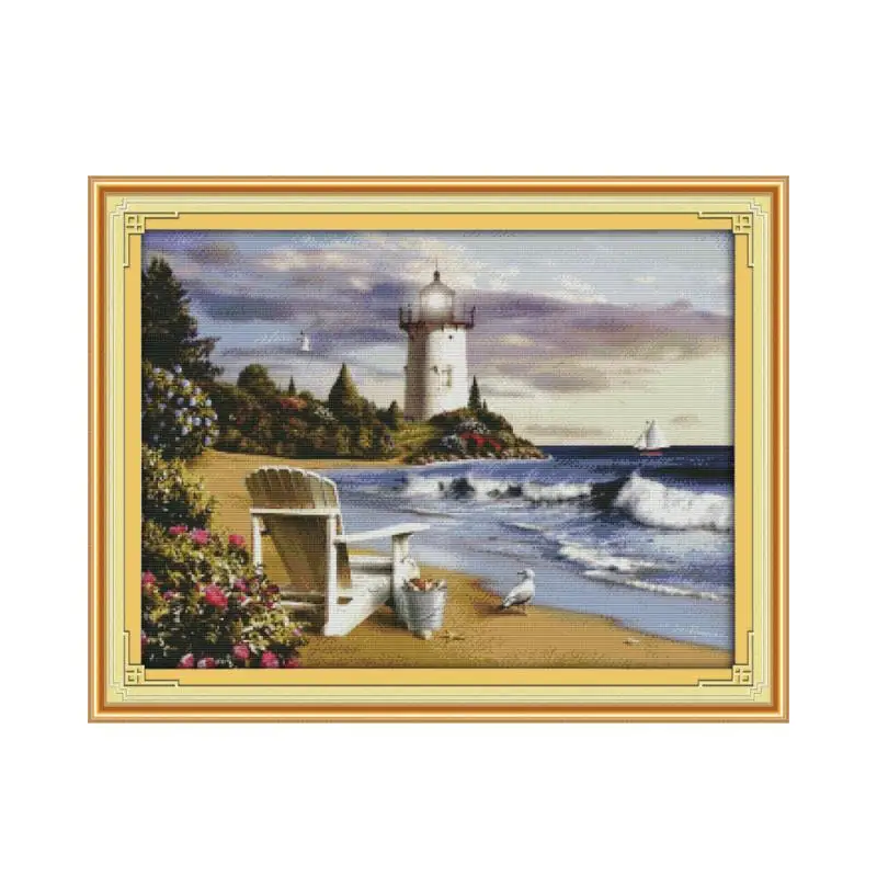 The lighthouse cross stitch kit 18ct 14ct 11ct count printed canvas stitching embroidery DIY handmade needlework
The lighthouse cross stitch kit 18ct 14ct 11ct count printed canvas stitching embroidery DIY handmade needlework