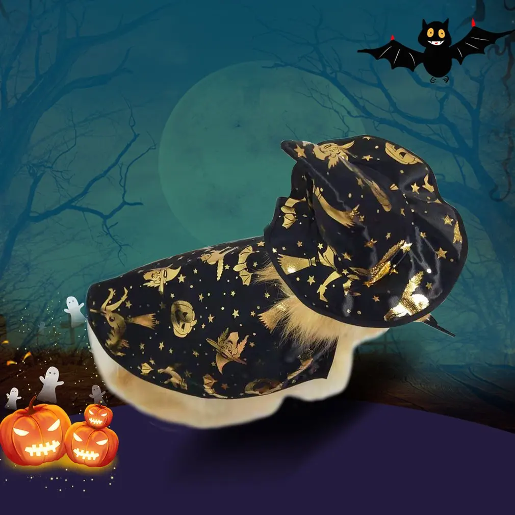 Pet Dog Halloween Cloak Dog Cat Cape Witch Hat Witch Cloak Costume For Cats And Small Dogs Halloween Party Dressing Clothes
Pet Dog Halloween Cloak Dog Cat Cape Witch Hat Witch Cloak Costume For Cats And Small Dogs Halloween Party Dressing Clothes