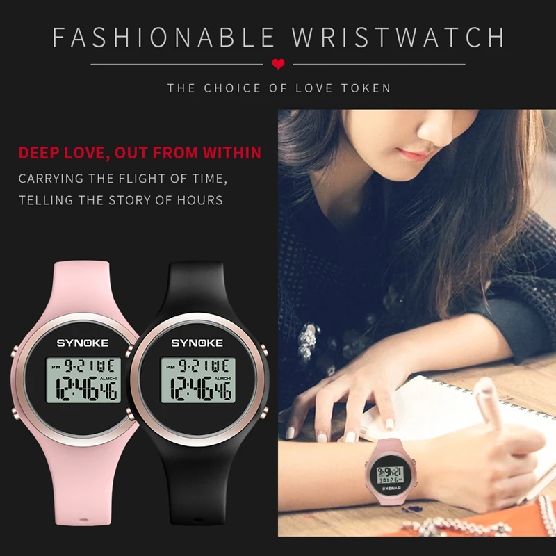 SYNOKE Digital Watch Waterproof Sport Electronic LED Wrist Watch Silicone Band Fashion Simple Watch
SYNOKE Digital Watch Waterproof Sport Electronic LED Wrist Watch Silicone Band Fashion Simple Watch