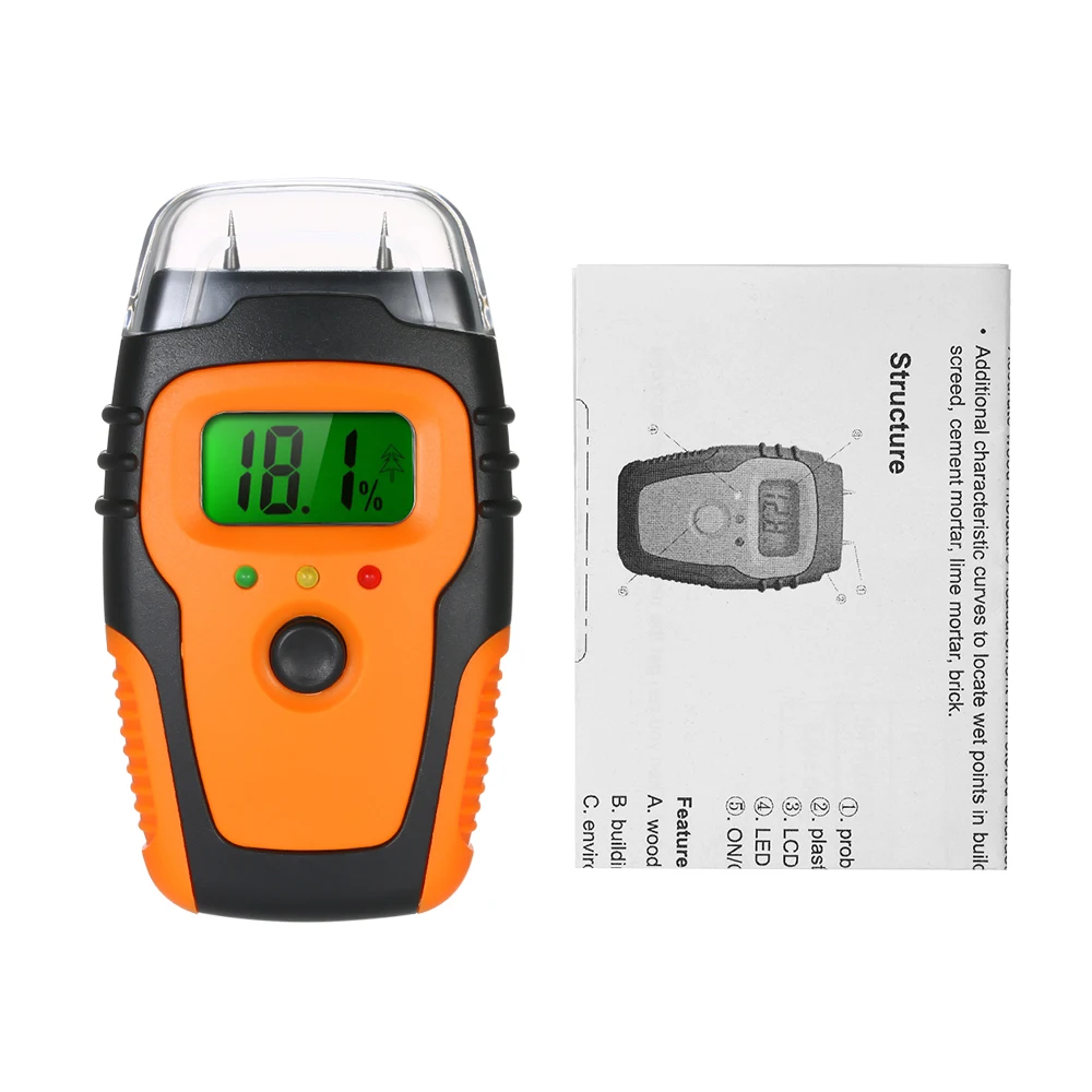 Handheld LCD Digital Wood Moisture Meter Tester Building Material Moisture Detector Pin-Type (No battery)
Handheld LCD Digital Wood Moisture Meter Tester Building Material Moisture Detector Pin-Type (No battery)