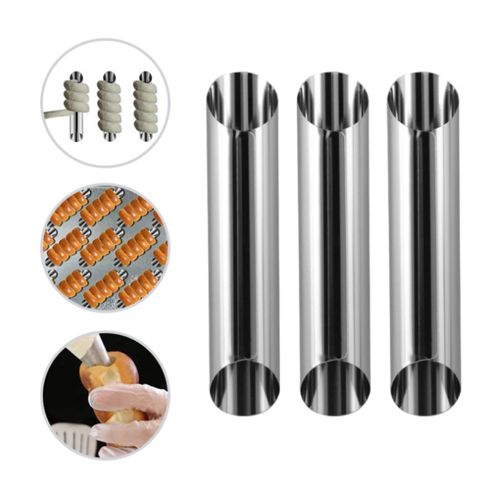 3pcs Cannoli Forms Cake Horn Mold Stainless Steel Cannoli Tubes shells Cream Horn Mould Pastry Baking Mold
3pcs Cannoli Forms Cake Horn Mold Stainless Steel Cannoli Tubes shells Cream Horn Mould Pastry Baking Mold