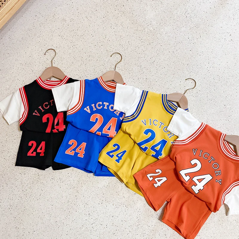 Sport Suit for Baby Boys and Girls Basketball Training Sets Shorts + Short Sleeve for Kids Number 24 Uniform Baby Clothes
Sport Suit for Baby Boys and Girls Basketball Training Sets Shorts + Short Sleeve for Kids Number 24 Uniform Baby Clothes