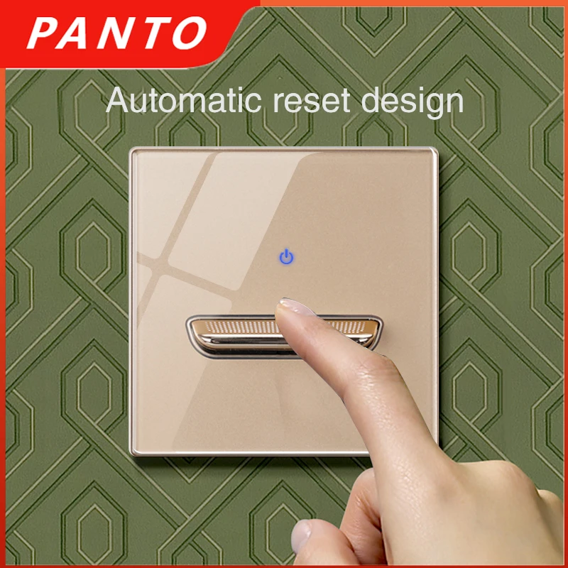 PANTO Luxury Standard Universal Tempered Glass Crystal Light Switch Golden Button Paddle Reset Switch Brand New 220V Wall Switch
PANTO Luxury Standard Universal Tempered Glass Crystal Light Switch Golden Button Paddle Reset Switch Brand New 220V Wall Switch