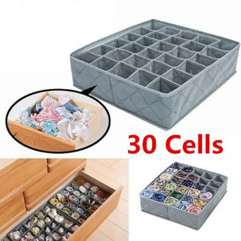 30 Grids Underwear Socks Storage Drawer Closet Bamboo Charcoal Organizer Box TRYC889
30 Grids Underwear Socks Storage Drawer Closet Bamboo Charcoal Organizer Box TRYC889