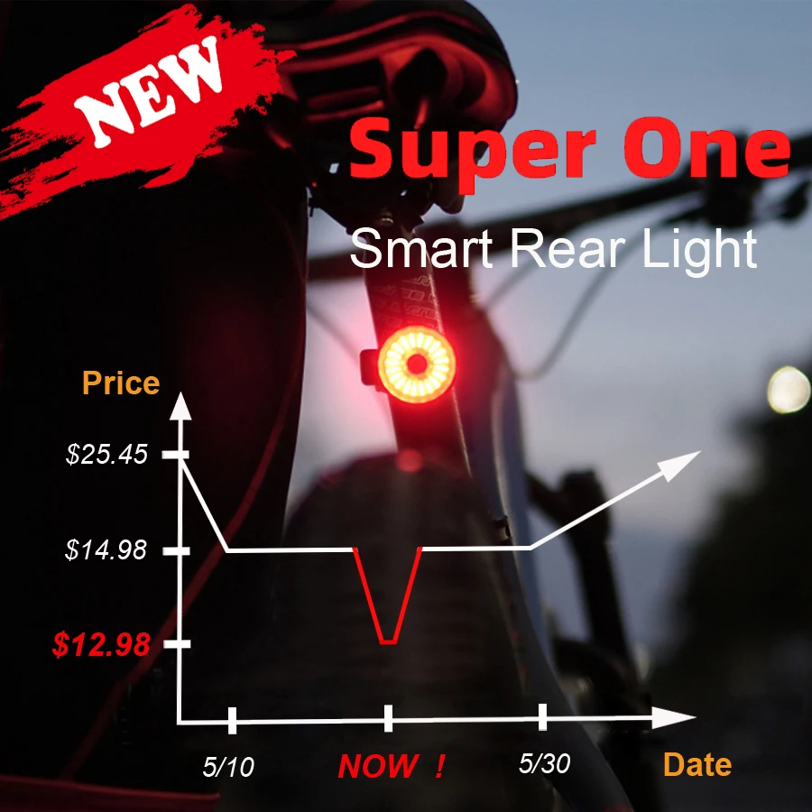NEWBOLER Bicycle Smart Auto Brake Sensing Light IPx6 Waterproof LED Chargable Cycling Taillight Bike Rear Light Bike Accessories
NEWBOLER Bicycle Smart Auto Brake Sensing Light IPx6 Waterproof LED Chargable Cycling Taillight Bike Rear Light Bike Accessories