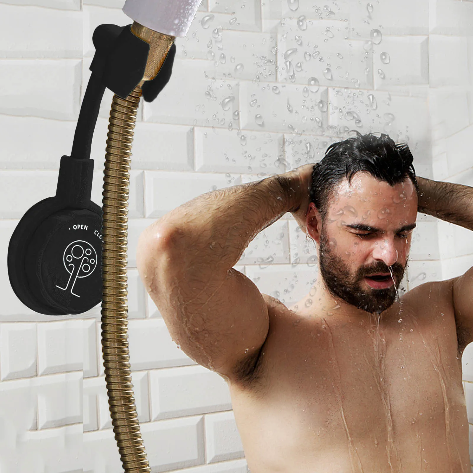 360 ° Punch фри универсальные регулируемый кронштейн для душа Ванная комната