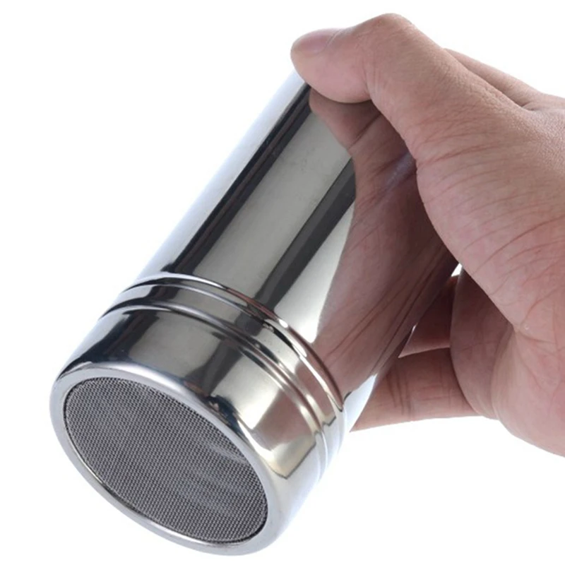 Stainless Steel Chocolate Shaker Kitchen Sugar Powder Flour Coffee Filter Sifter Pepper Seasoning Shaking Can Kitchen Tool
Stainless Steel Chocolate Shaker Kitchen Sugar Powder Flour Coffee Filter Sifter Pepper Seasoning Shaking Can Kitchen Tool