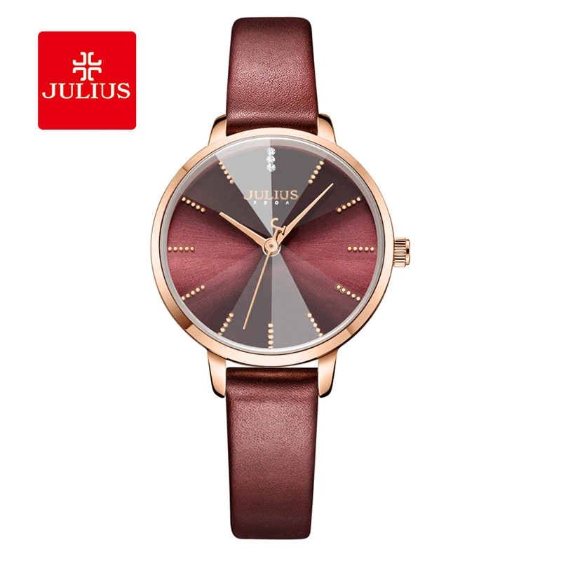 Julius Брендовые женские кварцевые часы модные повседневные кожаные часы Роскошные Водонепроницаемые наручные часы Женское платье часы пода... 
Julius Брендовые женские кварцевые часы модные повседневные кожаные часы Роскошные Водонепроницаемые наручные часы Женское платье часы пода...
