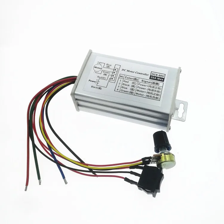 PWM DC Motor Stepless Governor 12v24v48v20a Transmission Forward and Reverse Rotation Belt Switch Speed Control
PWM DC Motor Stepless Governor 12v24v48v20a Transmission Forward and Reverse Rotation Belt Switch Speed Control