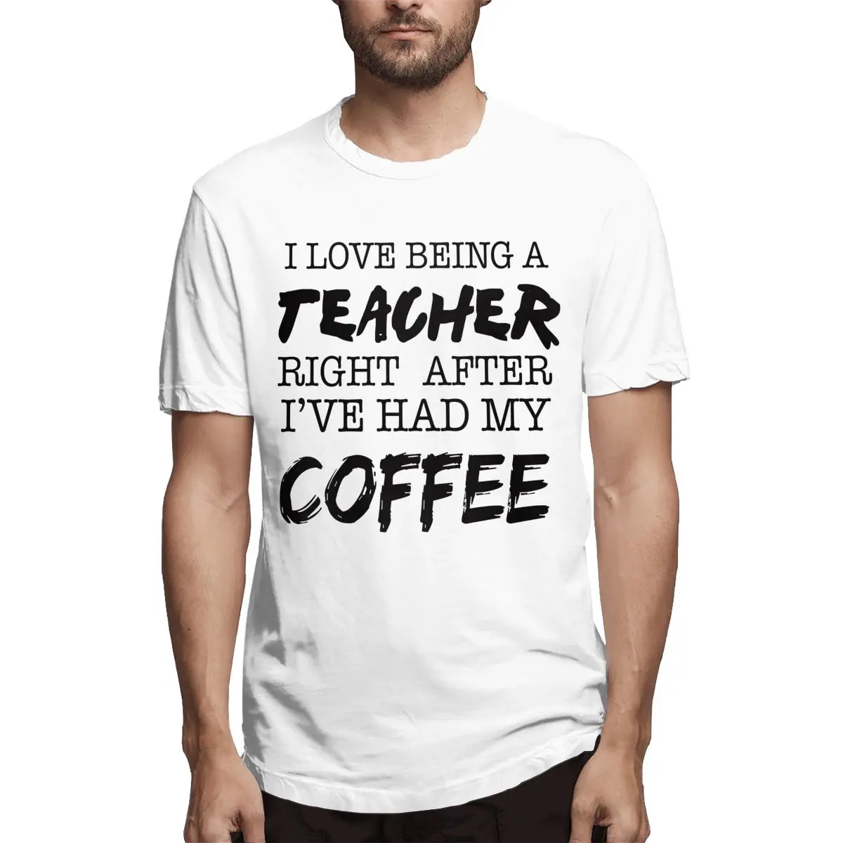 Love Being Teacher After Coffee уличная Футболка с принтом лето 2020 мужская повседневная
