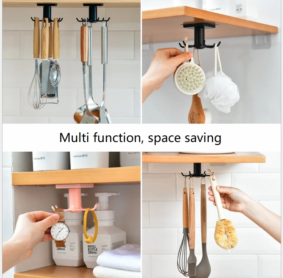 360 Degrees Rotated Kitchen Hooks Self Adhesive 6 Hooks Home Wall Door Hook Handbag Clothes Ties Bag Hanger Hanging Rack
360 Degrees Rotated Kitchen Hooks Self Adhesive 6 Hooks Home Wall Door Hook Handbag Clothes Ties Bag Hanger Hanging Rack