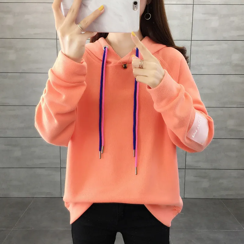 6 Color Fashion Hooded Harajuku Sweatshirt for Women Autumn and Winter New Casual Loose Pullover Warm Simple Street Hip Hop Top
6 Color Fashion Hooded Harajuku Sweatshirt for Women Autumn and Winter New Casual Loose Pullover Warm Simple Street Hip Hop Top