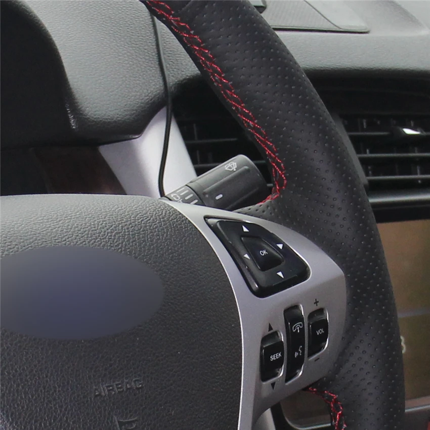 Hand-stitched Black Genuine Leather Car Steering Wheel Cover for Ford Explorer 2011-2019 Taurus 2013-2019 Edge 2011-2014
Hand-stitched Black Genuine Leather Car Steering Wheel Cover for Ford Explorer 2011-2019 Taurus 2013-2019 Edge 2011-2014