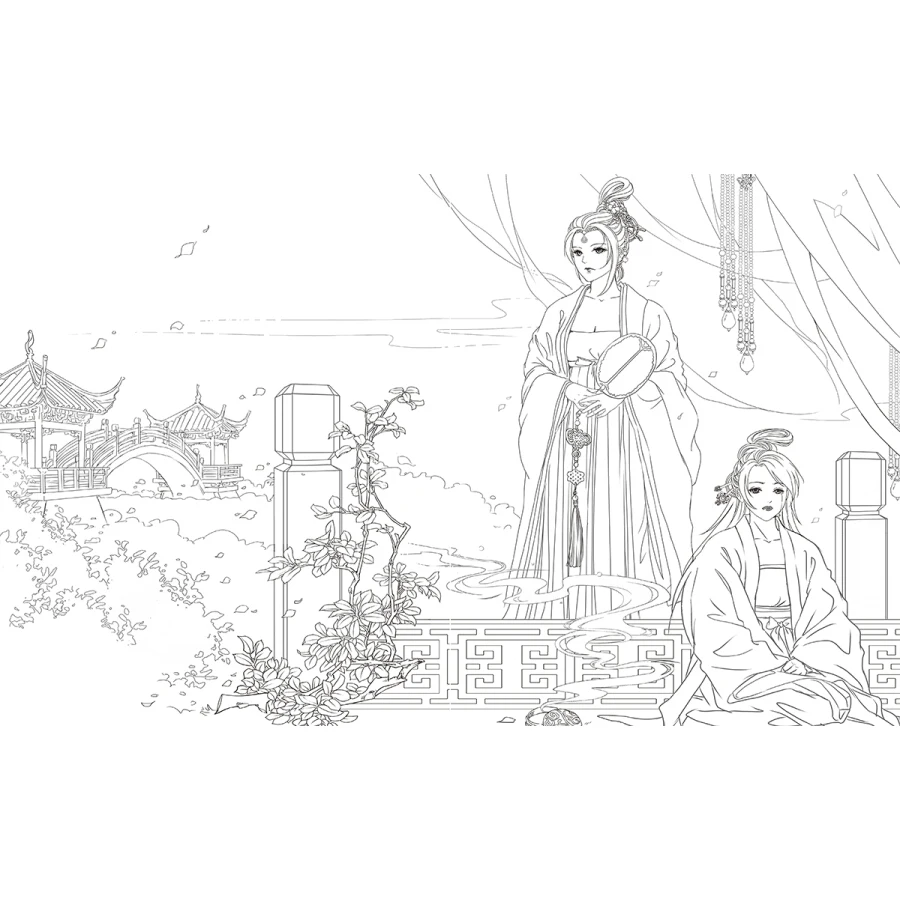Chinese Ancient Beauty Illustrations Painting Comic Cartoon Line Adult Drawing Coloring Book
Chinese Ancient Beauty Illustrations Painting Comic Cartoon Line Adult Drawing Coloring Book