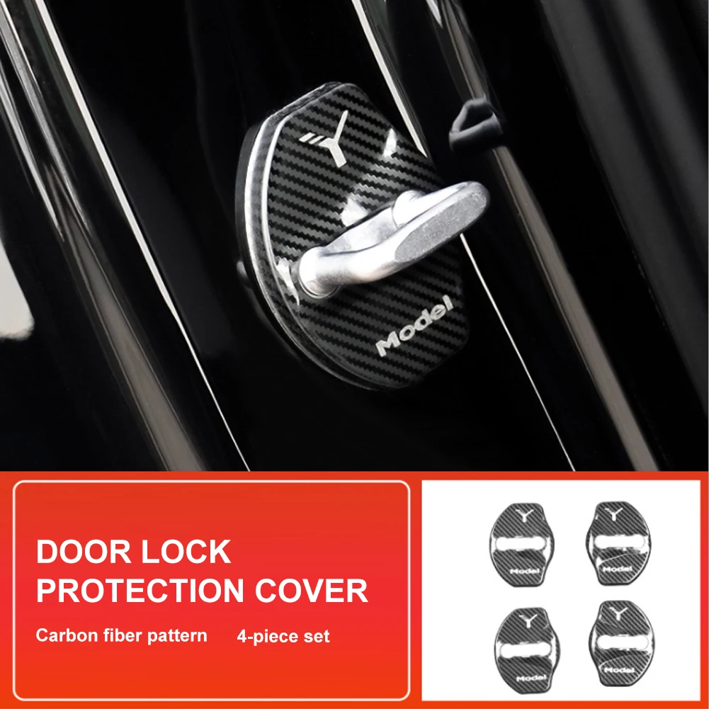Car Door Lock Cover Protector Car Door Latch Stopper Cover Carbon Fiber Car Sticker for Tesla Model 3 Model Y Car accessories
Car Door Lock Cover Protector Car Door Latch Stopper Cover Carbon Fiber Car Sticker for Tesla Model 3 Model Y Car accessories