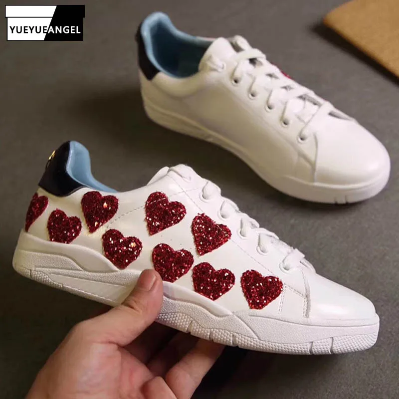 Women Casual Shoes Lace Up White Shoes Women Spring Genuine Leather Bling Woman Luxury Brand Designer Platform Shoes Sneaker
Women Casual Shoes Lace Up White Shoes Women Spring Genuine Leather Bling Woman Luxury Brand Designer Platform Shoes Sneaker