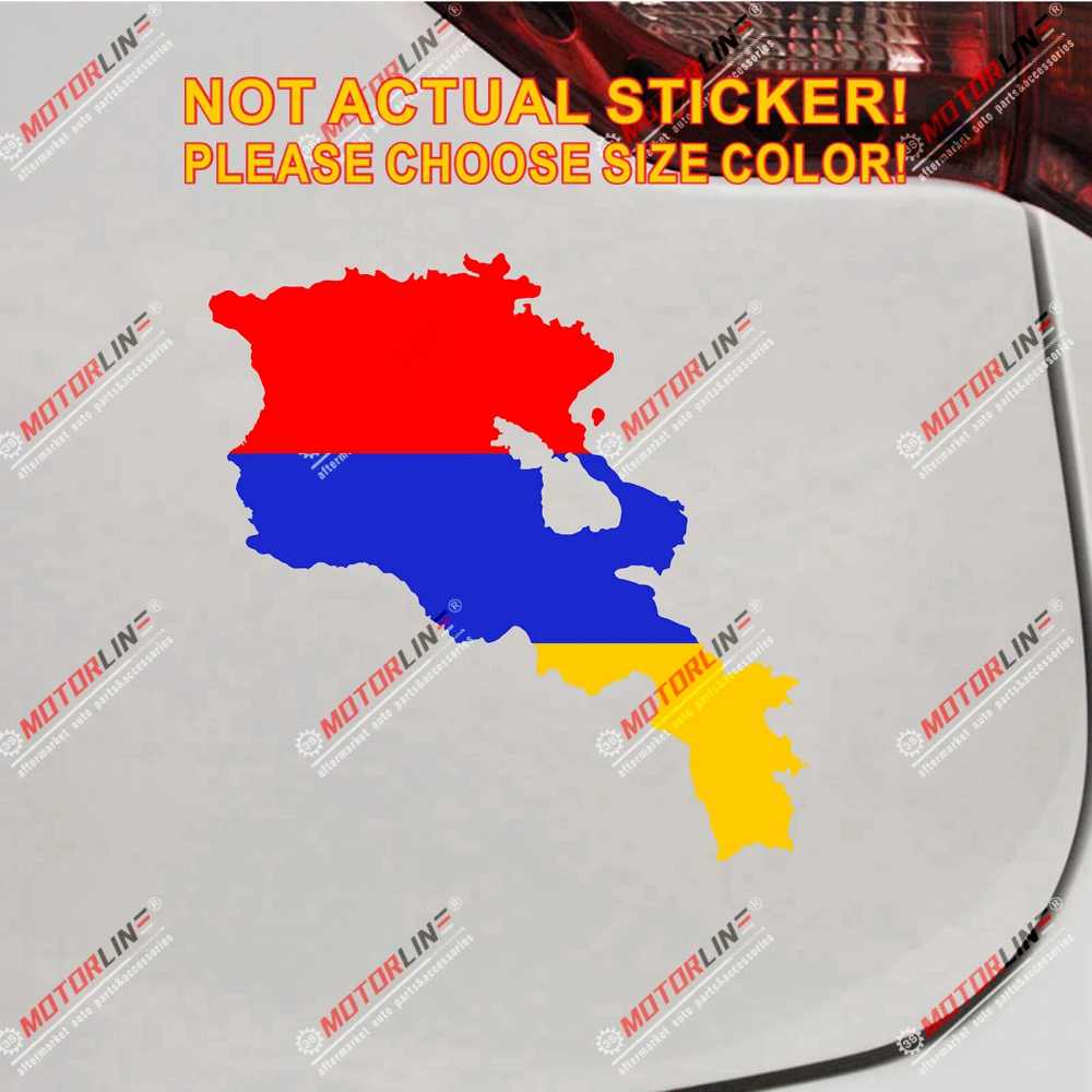 Flag Map of Armenia Decal Sticker Car Vinyl pick size die cut no background
Flag Map of Armenia Decal Sticker Car Vinyl pick size die cut no background