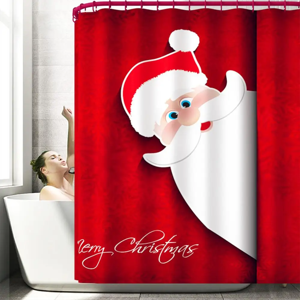 New Polyester Santa Claus Snowman Print Shower Curtain 180*180cm Bathroom Curtain
New Polyester Santa Claus Snowman Print Shower Curtain 180*180cm Bathroom Curtain