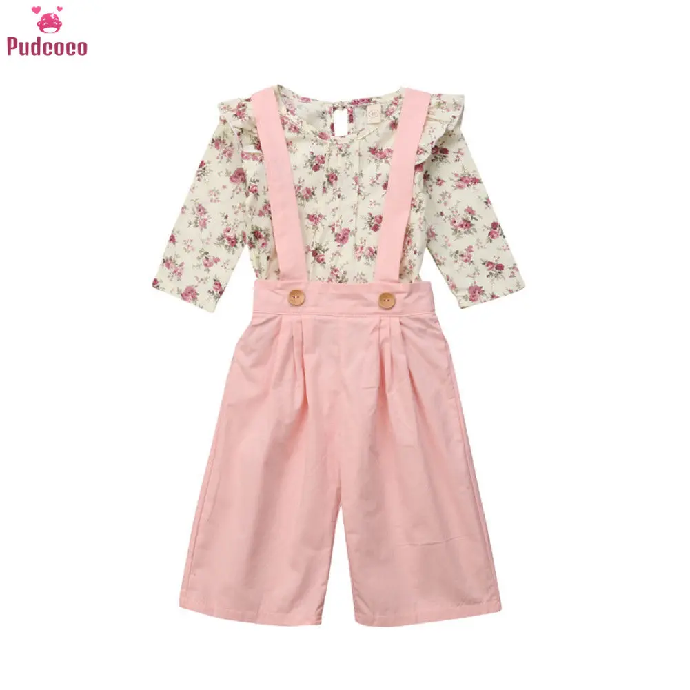 1-5Years Toddler Kids Baby Girl Clothes Bebe Pink Overalls Floral Tops+Wide Leg Pants Overall Outfits girls wear kids clothing
1-5Years Toddler Kids Baby Girl Clothes Bebe Pink Overalls Floral Tops+Wide Leg Pants Overall Outfits girls wear kids clothing