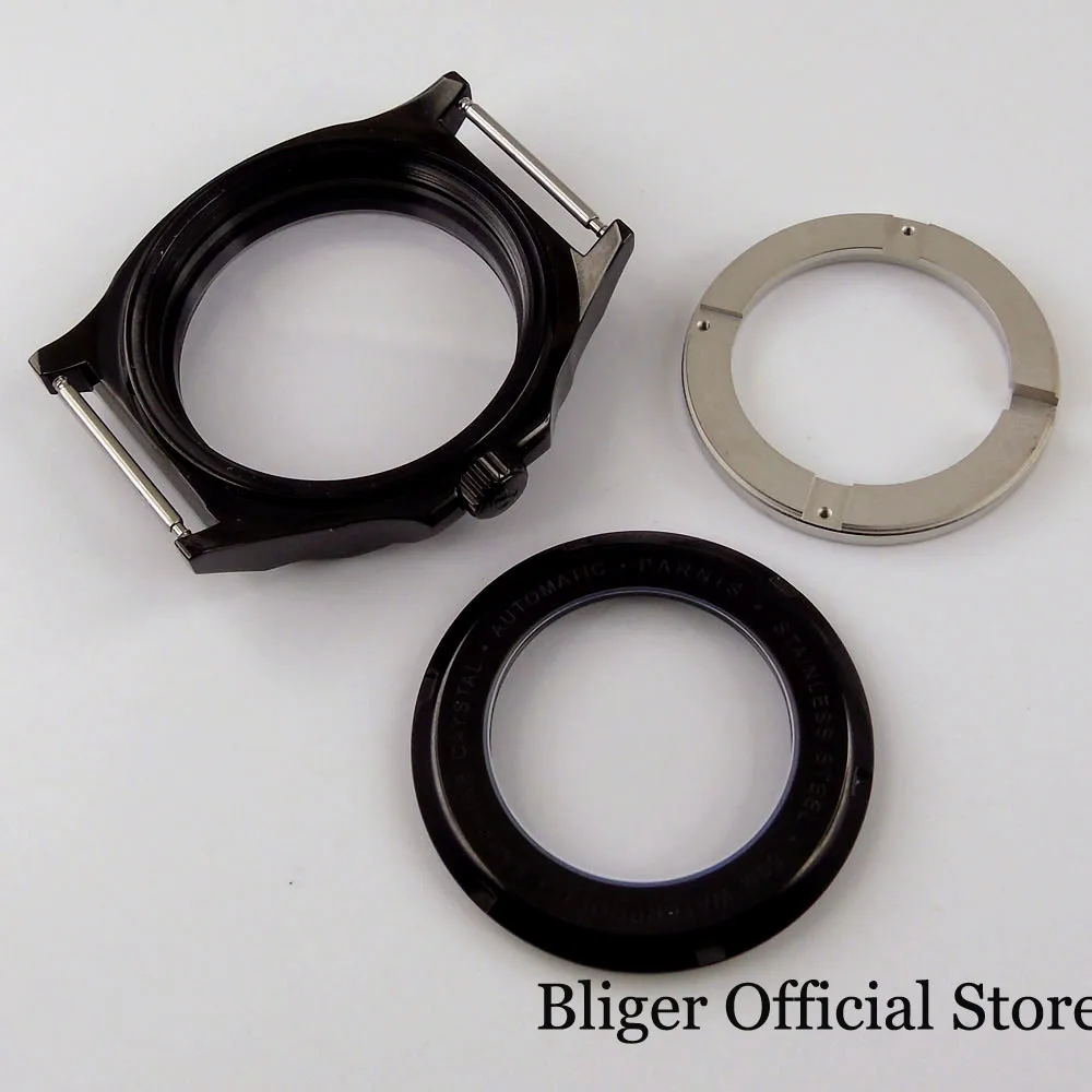 for MIYOTA 8215 MINGZHU 2813 ETA 2836 Square 44mm Watch Case Black PVD Coated Seeing Glass Back
for MIYOTA 8215 MINGZHU 2813 ETA 2836 Square 44mm Watch Case Black PVD Coated Seeing Glass Back