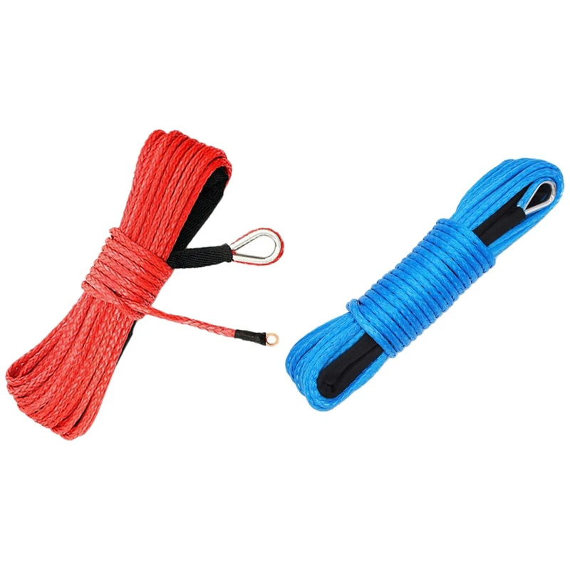 2PCS 3/16 Inch x 50 Inch 7700 LBs Synthetic Winch Line Cable Rope with Protection Sleeve for ATV UTV (Red & Blue)
2PCS 3/16 Inch x 50 Inch 7700 LBs Synthetic Winch Line Cable Rope with Protection Sleeve for ATV UTV (Red & Blue)