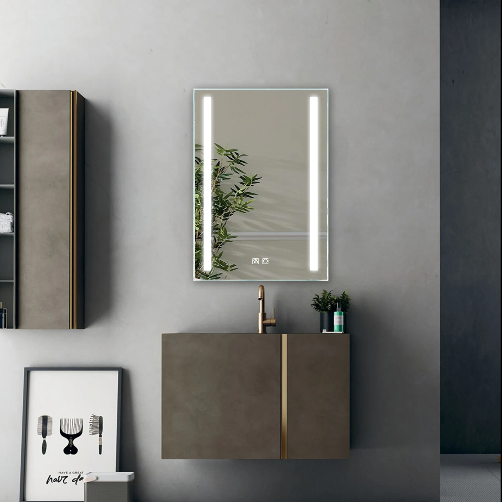 LED Bathroom Mirror 24x32inch Anti Fog Night Light Dimmable Touch Button Super Slim 90 CRI Waterproof IP44 Vertical Wall Mounted
LED Bathroom Mirror 24x32inch Anti Fog Night Light Dimmable Touch Button Super Slim 90 CRI Waterproof IP44 Vertical Wall Mounted