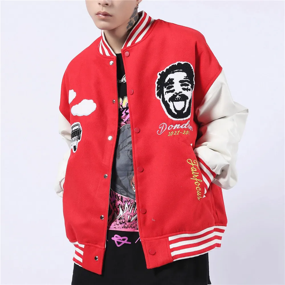 Мужская Бейсбольная Куртка Varsity, куртка-бомбер из искусственной кожи с рукавами и вышитыми буквами, уличная одежда в стиле Харадзюку, осення...
Мужская Бейсбольная Куртка Varsity, куртка-бомбер из искусственной кожи с рукавами и вышитыми буквами, уличная одежда в стиле Харадзюку, осення...