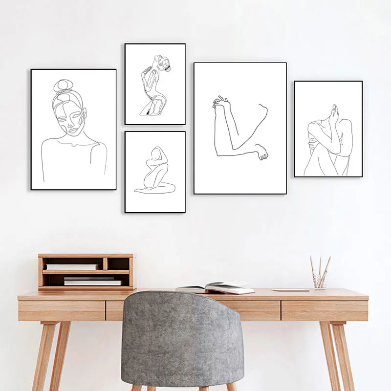 Home Decor Prints Painting Nordic Black And White Line Woman Pictures Wall Art Modular Canvas Poster Modern Bedside Background
Home Decor Prints Painting Nordic Black And White Line Woman Pictures Wall Art Modular Canvas Poster Modern Bedside Background