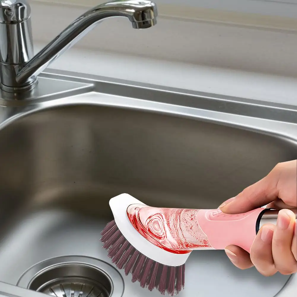 Kitchenware Dishwashing Brush Scrubbing Cleaing Brush Dishwasher Tool With Non-Slip Handle Sponge Soap Dispenser For Sink Pot
Kitchenware Dishwashing Brush Scrubbing Cleaing Brush Dishwasher Tool With Non-Slip Handle Sponge Soap Dispenser For Sink Pot