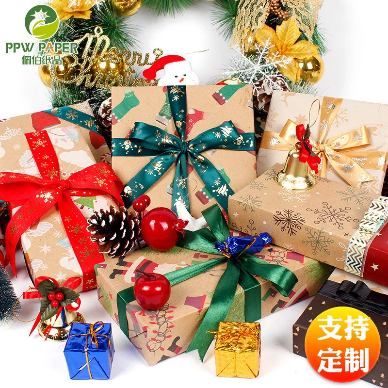 Christmas Gift Wrapping Kraft Paper Creative Gift Box Decorative Paper Santa Snowman Snowflake Wrapping Paper
Christmas Gift Wrapping Kraft Paper Creative Gift Box Decorative Paper Santa Snowman Snowflake Wrapping Paper