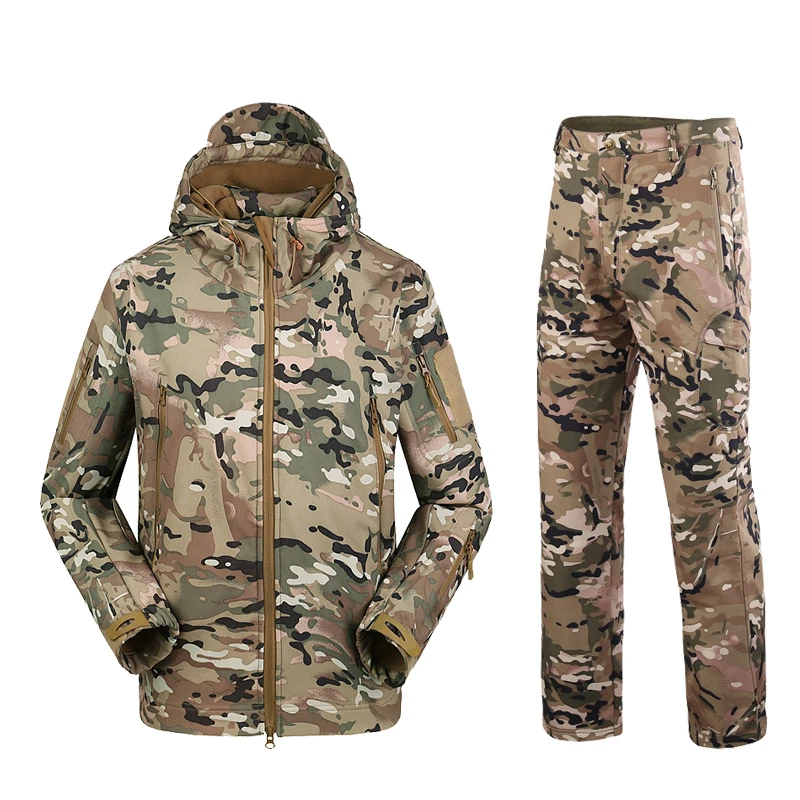 Waterproof Men Ski Jacket Military TAD Camouflage Tactical Suits Winter Fleece Shark Skin Soft Shell Jacket Set Men Snowboard
Waterproof Men Ski Jacket Military TAD Camouflage Tactical Suits Winter Fleece Shark Skin Soft Shell Jacket Set Men Snowboard