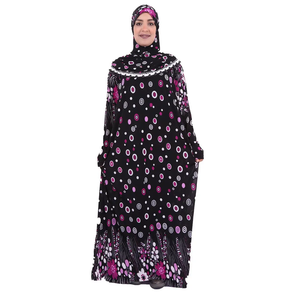 Arab Islamic Clothing Long Robes Random Color Prayer Eid Mubarak Print Middle East Arabic Hijabs Dress Muslim Abaya for Women
Arab Islamic Clothing Long Robes Random Color Prayer Eid Mubarak Print Middle East Arabic Hijabs Dress Muslim Abaya for Women
