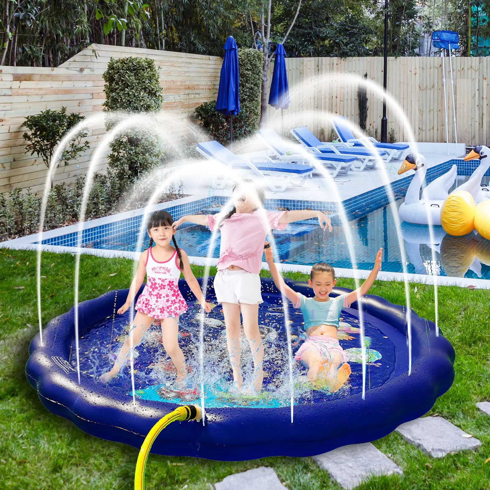 PVC Splash Mat Inflatable Splash Pad Kids Summer Accessory Children Party Sprinkler Splash Party Mat
PVC Splash Mat Inflatable Splash Pad Kids Summer Accessory Children Party Sprinkler Splash Party Mat