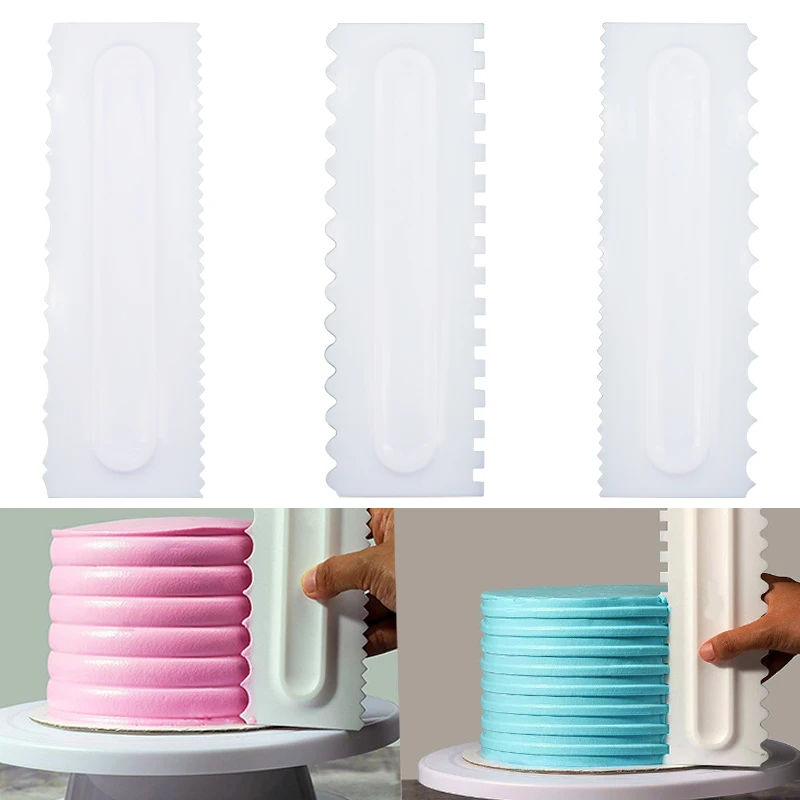 3PCS Cream Scraper Irregular Teeth Edge Spatulas Cake Baking Scraper Fondant Cake Slicer Pastry Cutters Tools DIY Decorating
3PCS Cream Scraper Irregular Teeth Edge Spatulas Cake Baking Scraper Fondant Cake Slicer Pastry Cutters Tools DIY Decorating