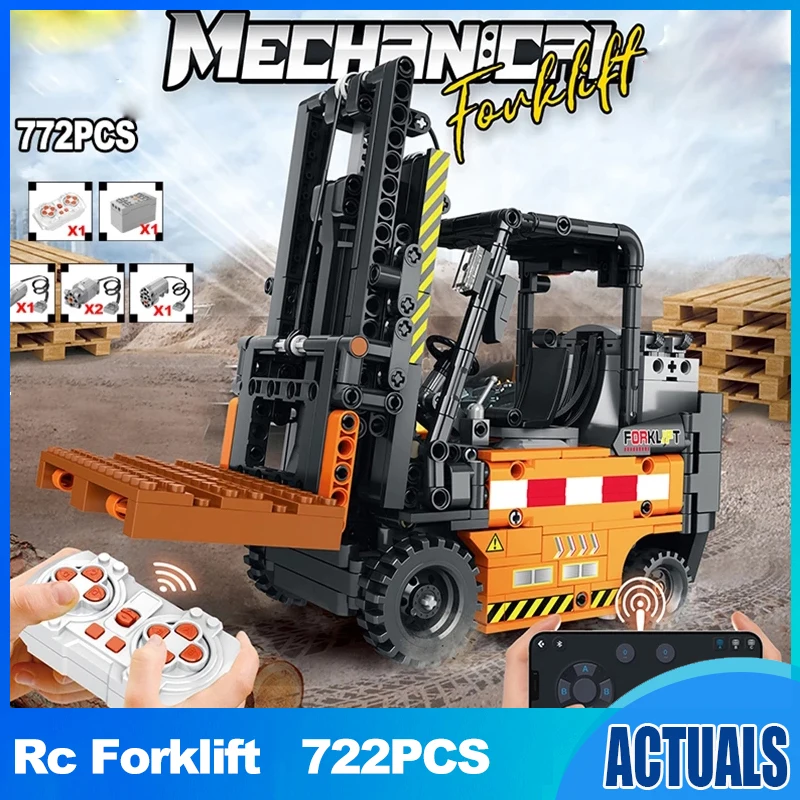 722pcs Forklift Rc Engineering Vehicle Series Building Block App Remote Control Truck Model Moc Bricks Educational Toy
722pcs Forklift Rc Engineering Vehicle Series Building Block App Remote Control Truck Model Moc Bricks Educational Toy