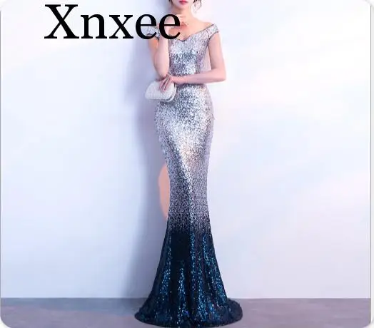 Robe De Soiree Long Sparkle New Women Elegant Sequin Mermaid Maxi Party Dress Vestido de novia
Robe De Soiree Long Sparkle New Women Elegant Sequin Mermaid Maxi Party Dress Vestido de novia