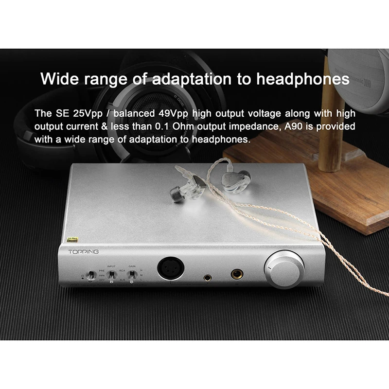 TOPPING A90 Headphone Amplifier Full Balanced Headphone Amplifier XLR Pre-Amplifier Headphone Amp Bluetooth USB DAC
TOPPING A90 Headphone Amplifier Full Balanced Headphone Amplifier XLR Pre-Amplifier Headphone Amp Bluetooth USB DAC